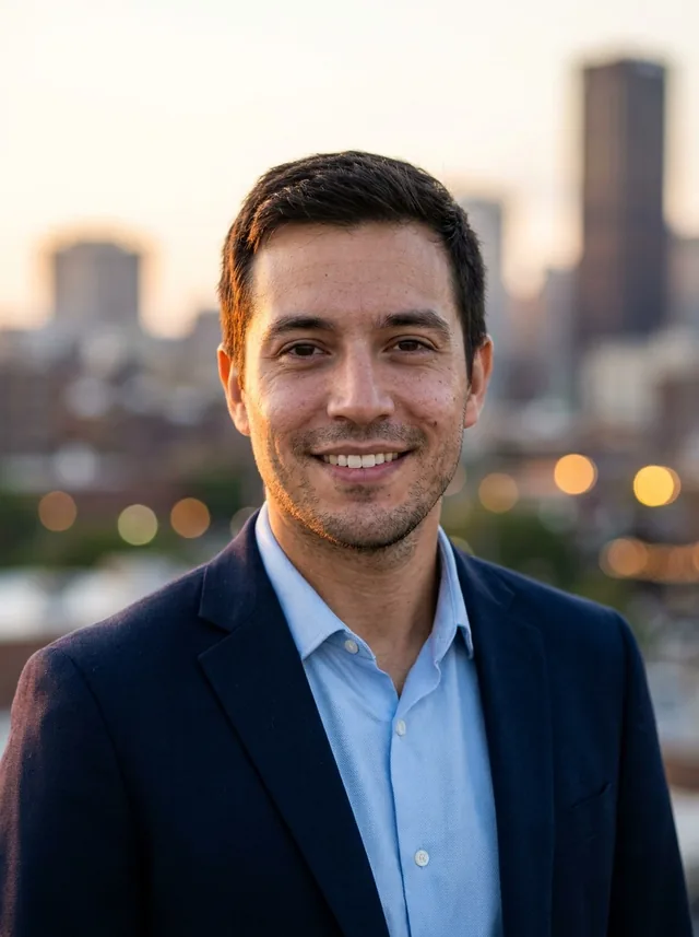 Realtor, city skyline